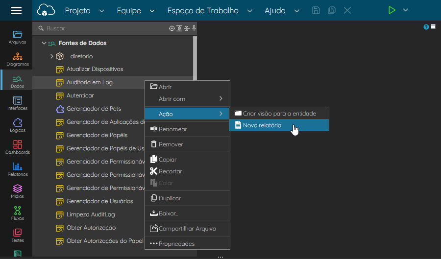 Cronapp > Fonte de Dados > fonteDadosMenuContextoAcao.png