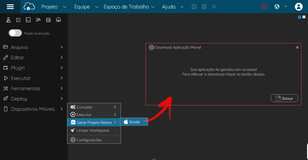 Cronapp3 > Menu Dispositivos Móveis > DispositivosMoveisXcode.png